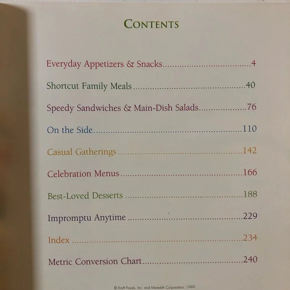 1999 Kraft MAKE IT SIMPLE Recipe Collection (Hardcover) - Picture 3 of 11